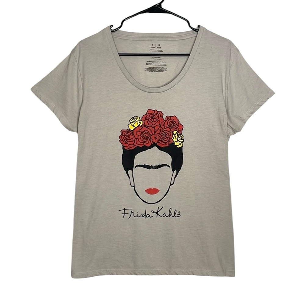 Frida Kahlo Viva Tu Heritage Ladies Crew Neck T-Shirt